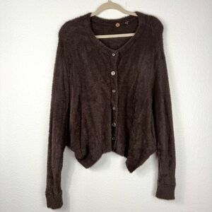 Free People Cozy Brown Women's Sweater cardigan size XS